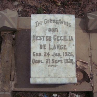 LANGE Hester Cecilia, de 1926-1928