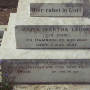 LEUNER Maria Martha nee HÜNE 1880-1921