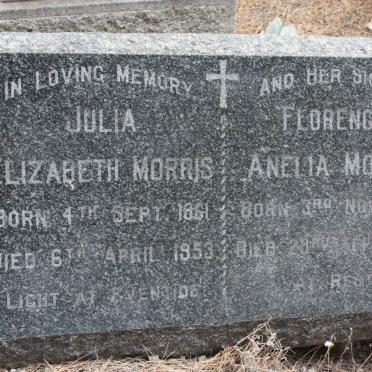 MORRIS Julia Elizabeth 1861-1953 :: Florence Anelia MORRIS 1955-1960