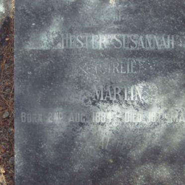MARTIN Hester Susannah 1884-195?