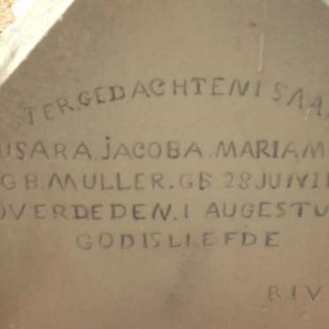 MOSTERT Susara Jacoba Maria nee MULLER 1837-1914
