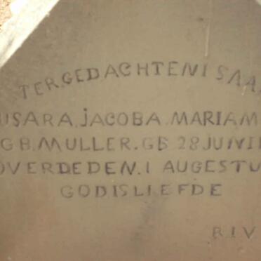 MOSTERT Susara Jacoba Maria nee MULLER 1837-1914