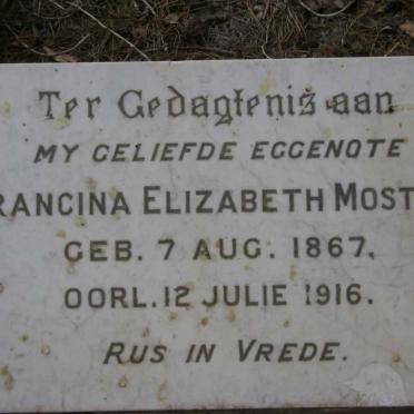 MOSTERT Francina Elizabeth 1867-1916