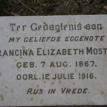 MOSTERT Francina Elizabeth 1867-1916