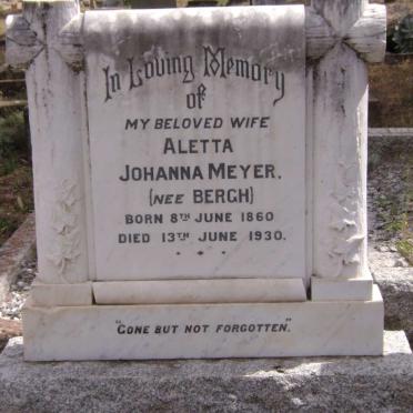 MEYER Andries Ludolph 1856-1935 &amp; Aletta Johanna BERGH 1860-1930