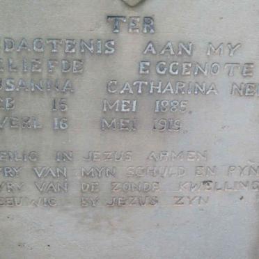 NEL  Susanna Catharina 1885-1919