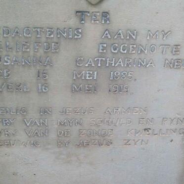 NEL  Susanna Catharina 1885-1919