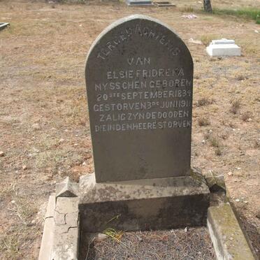 NYSSCHEN Elsie Fridreka 1834-1911