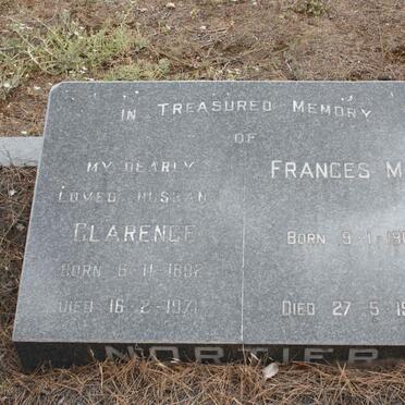 NORTIER Clarence 1892-1971 &amp; Frances May 1900-1986