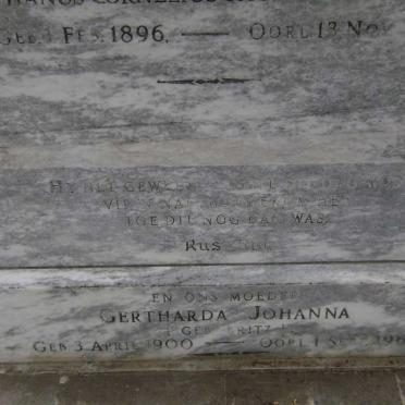 NIEKERK Gertharda Johanna, van nee BRITZ 1900-1968