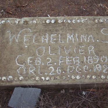 OLIVIER Welhelmina S. 1890-1926