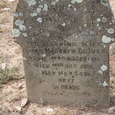 OLIVER Susan Magrath 1896-1918