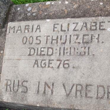 OOSTHUIZEN Maria Elizabeth  -1931 