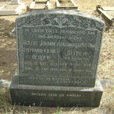 OLIVIER Ockert Johannes Stephanus v.d.Riet 1859-1940 &amp; Jacomina Christina POTGIETER 1878-1951