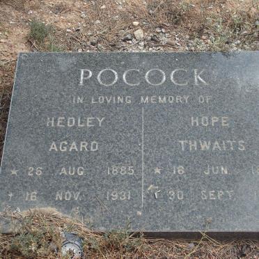 POCOCK Hedley Agard 1885-1931 &amp; Hope THWAITS 1891-1978