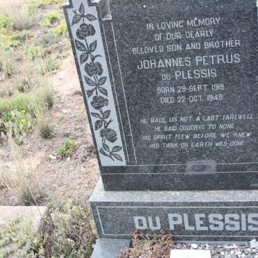PLESSIS Johannes Petrus, du 1919-1948