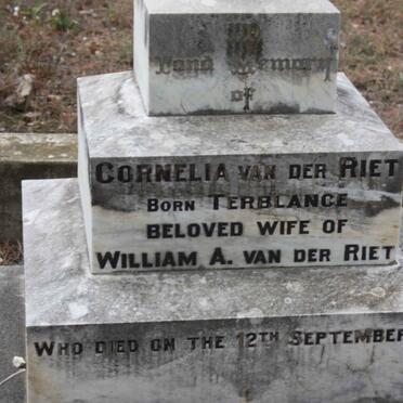 RIET Cornelia, van der nee TERBLANCE -1918