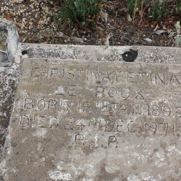 ROUX Christina Petina, le 1893-1971