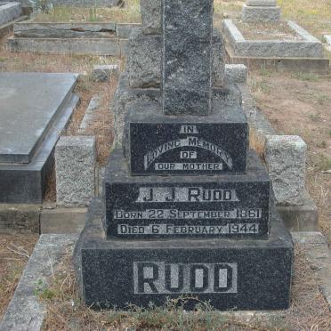 RUDD J.J. 1861-1944