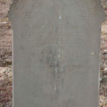 RADEMEYER Jacobus Johannes 1885-1925