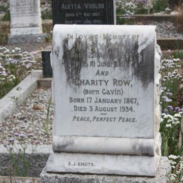 ROW Henry 18??-19?? &amp; Charity GAVIN 1867-1934