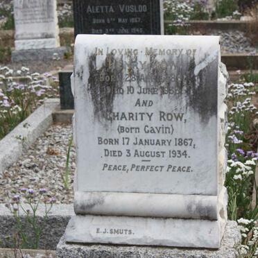 ROW Henry 18??-19?? &amp; Charity GAVIN 1867-1934