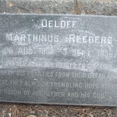 REEDERS Oeloff Marthinus 1886-1956