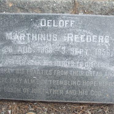 REEDERS Oeloff Marthinus 1886-1956