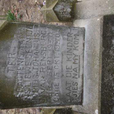 RENSBURG Johannis J., van 1930-1930