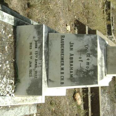 RAUBENHEIMER Jan Abraham 1872-1923