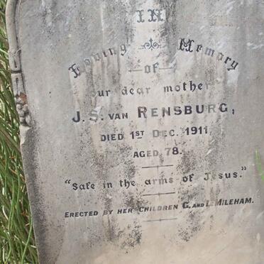 RENSBURG J. S., van -1911 