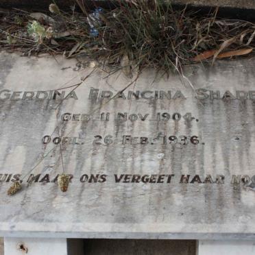 SHARE Gerdina Francina 1904-1936