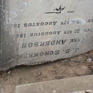 SCHONKEN J.S. nee ANDERSON 1863-1921
