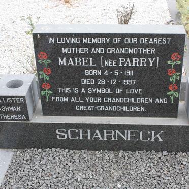 SCHARNECK Mabel nee PARRY 1911-1997