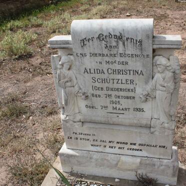 SCHÜTZLER Alida Christina nee DIEDERICKS 1905-1935