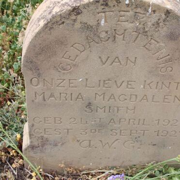 SMITH Maria Magdalena 1921-1921