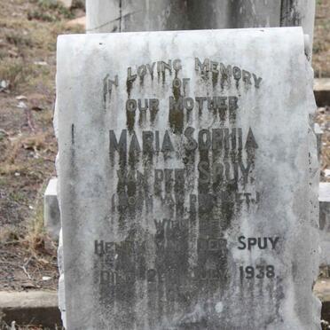 SPUY Maria Sophia, van der nee VAN DER RIET -1938