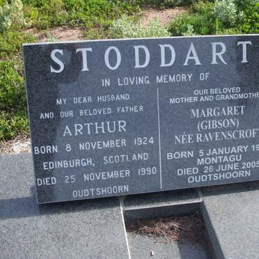STODDART Arthur 1924-1990 &amp; Margaret GIBSON nee RAVENSCROFT  1922-2005