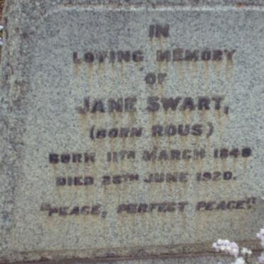 SWART Jane nee ROUS 1848-1920