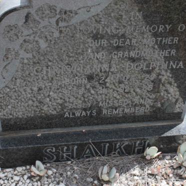 SHAIKH Christianna Dolphina 1929-1985
