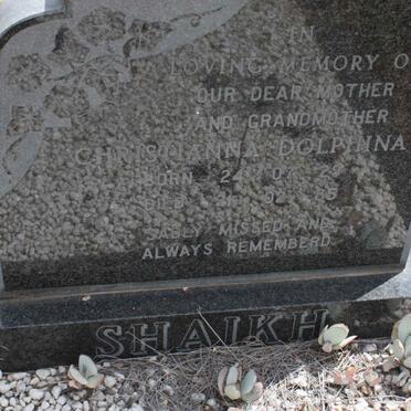 SHAIKH Christianna Dolphina 1929-1985