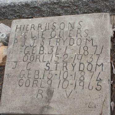 STRYDOM P.J.J. 1871-1937 &amp; J.C. 1874-1965