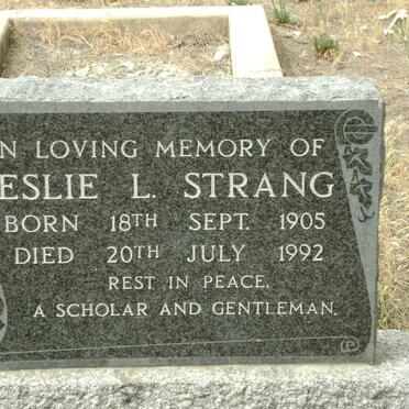 STRANG Leslie L. 1905-1992