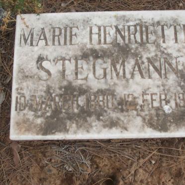 STEGMANN Marie Henriette 1880-1974