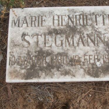 STEGMANN Marie Henriette 1880-1974