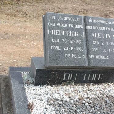 TOIT Frederick, du 1917-1983 &amp; Aletta M. 1917-1984