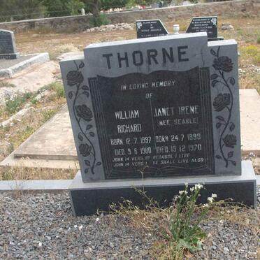THORNE William Richard 1897-1980 &amp; Janet Irene SEARLE 1899-1970