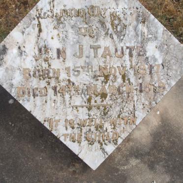 TAUTE Jan J. 1917-1919
