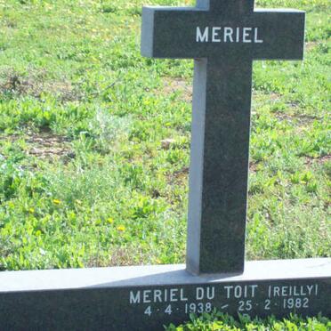 TOIT Meriel, du nee REILLY 1938-1982