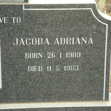 TOOLEY Jacoba Adriana 1909-1983
